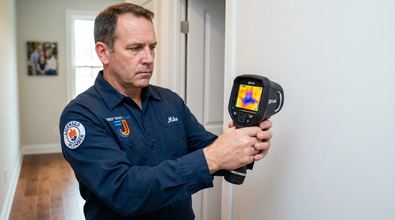 Thermal imaging leak detection by Johns Plumbing LLC in Canterbury
